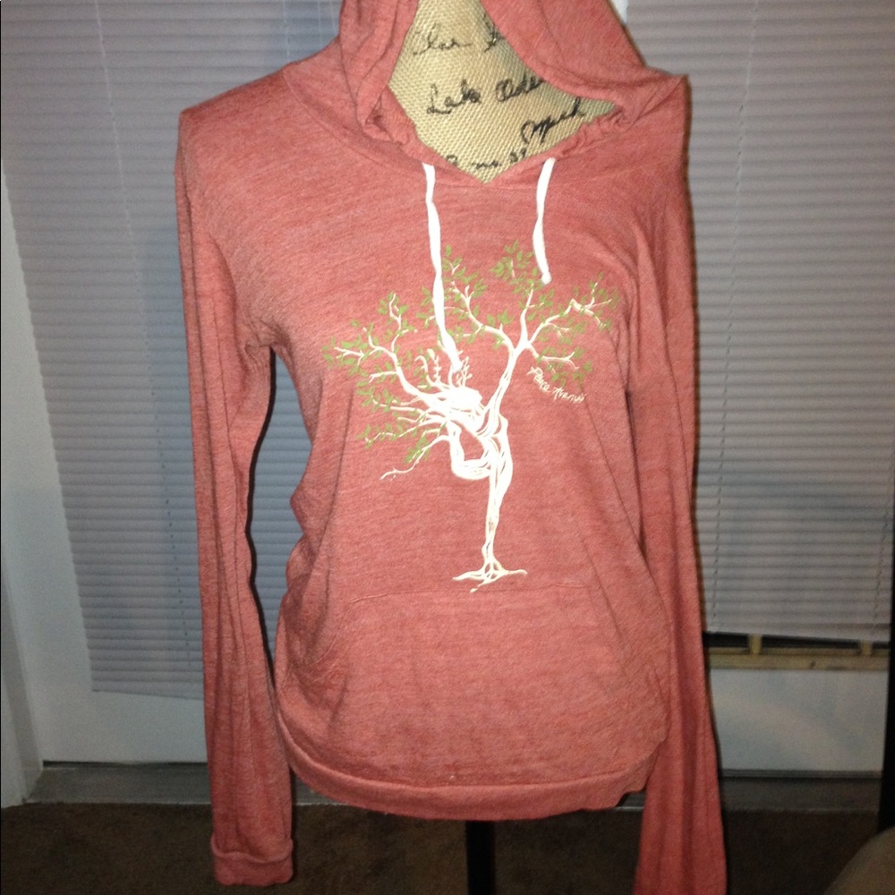 orange lady tree hoodie alternative apparel